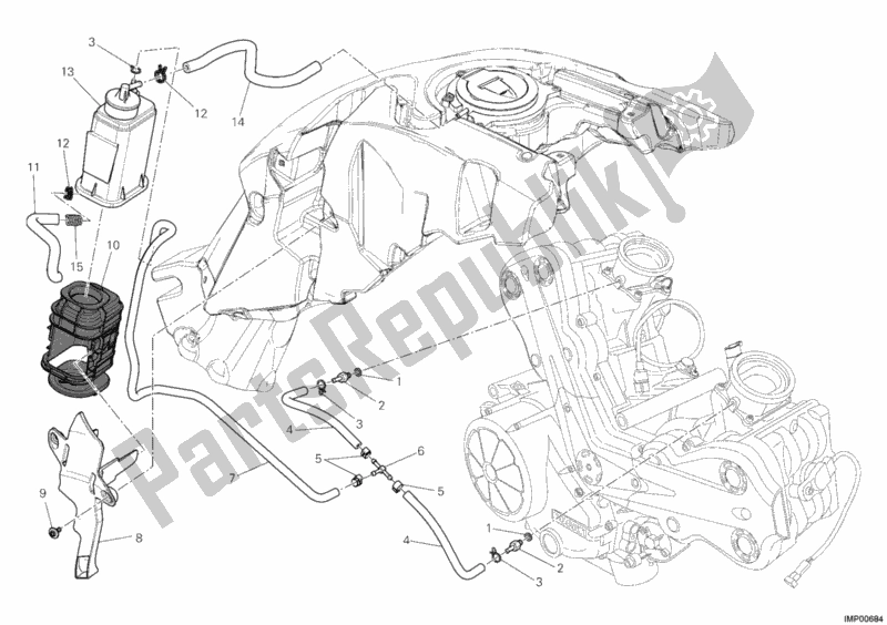 Tutte le parti per il Filtro Contenitore del Ducati Diavel Carbon FL Thailand 1200 2019